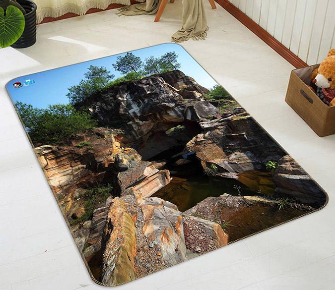 3D Dangerous Stone 050 Non Slip Rug Mat Mat AJ Creativity Home 