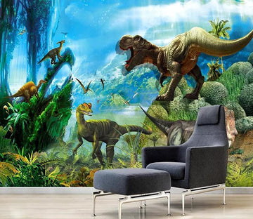 3D Dinosaur Woods Moss 238 Wallpaper AJ Wallpaper 