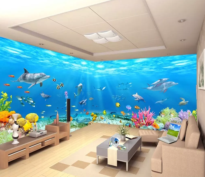 3D Undersea Dolphin Fish 91 Wallpaper AJ Wallpaper 2 