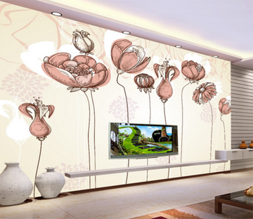 3D Red Flower 215 Wallpaper AJ Wallpaper 