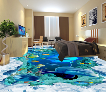 3D Ice Sea 043 Floor Mural Wallpaper AJ Wallpaper 2 