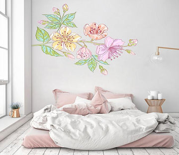 3D Blooming Flower Graffiti 102 Wall Stickers Wallpaper AJ Wallpaper 