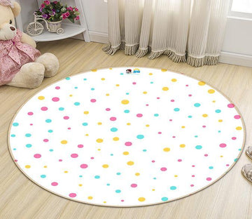 3D Colored Dots 194 Round Non Slip Rug Mat Mat AJ Creativity Home 