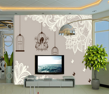 3D Bird Cage 060 Wallpaper AJ Wallpaper 