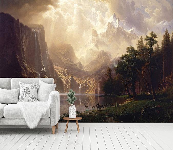 3D Looming Mountains 138 Wallpaper AJ Wallpaper 