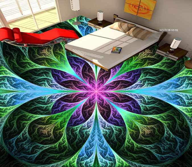 3D Cool Flowers 032 Floor Mural Wallpaper AJ Wallpaper 2 