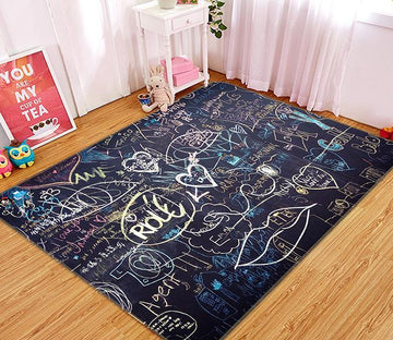 3D Blackboard Word 259 Non Slip Rug Mat Mat AJ Creativity Home 