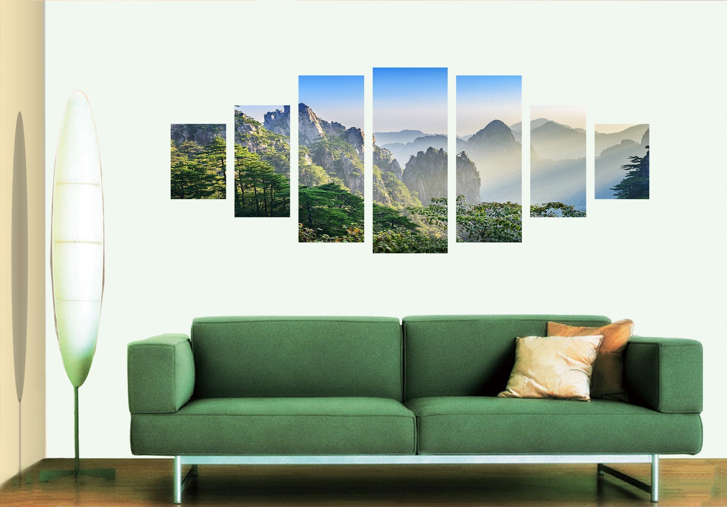 3D Steep Mountain 035 Unframed Print Wallpaper Wallpaper AJ Wallpaper 