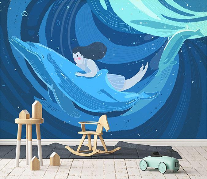 3D Dolphin Painting 061 Wallpaper AJ Wallpaper 
