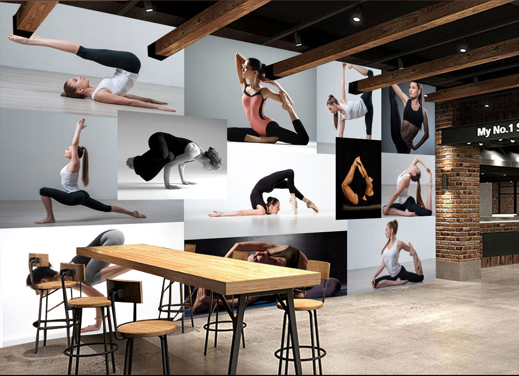 3D Woman Yoga WG007 Wall Murals
