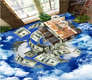 3D US Currency 212 Floor Mural Wallpaper AJ Wallpaper 2 
