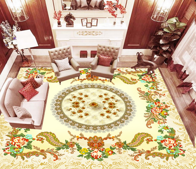 3D Colored Leaves 088 Floor Mural Wallpaper AJ Wallpaper 2 