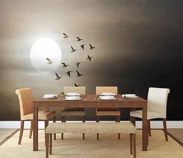 3D Moon Bird 004 Wallpaper AJ Wallpaper 