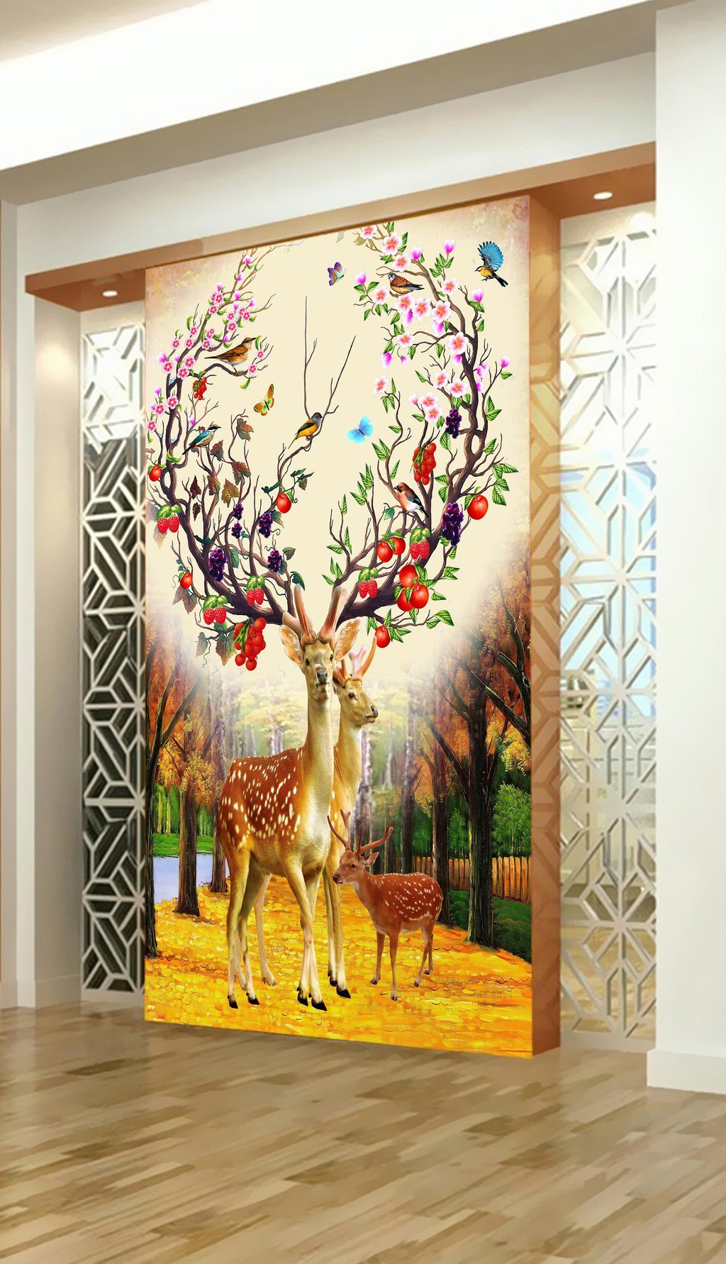 3D Antlers 505 Wall Murals Wallpaper AJ Wallpaper 2 
