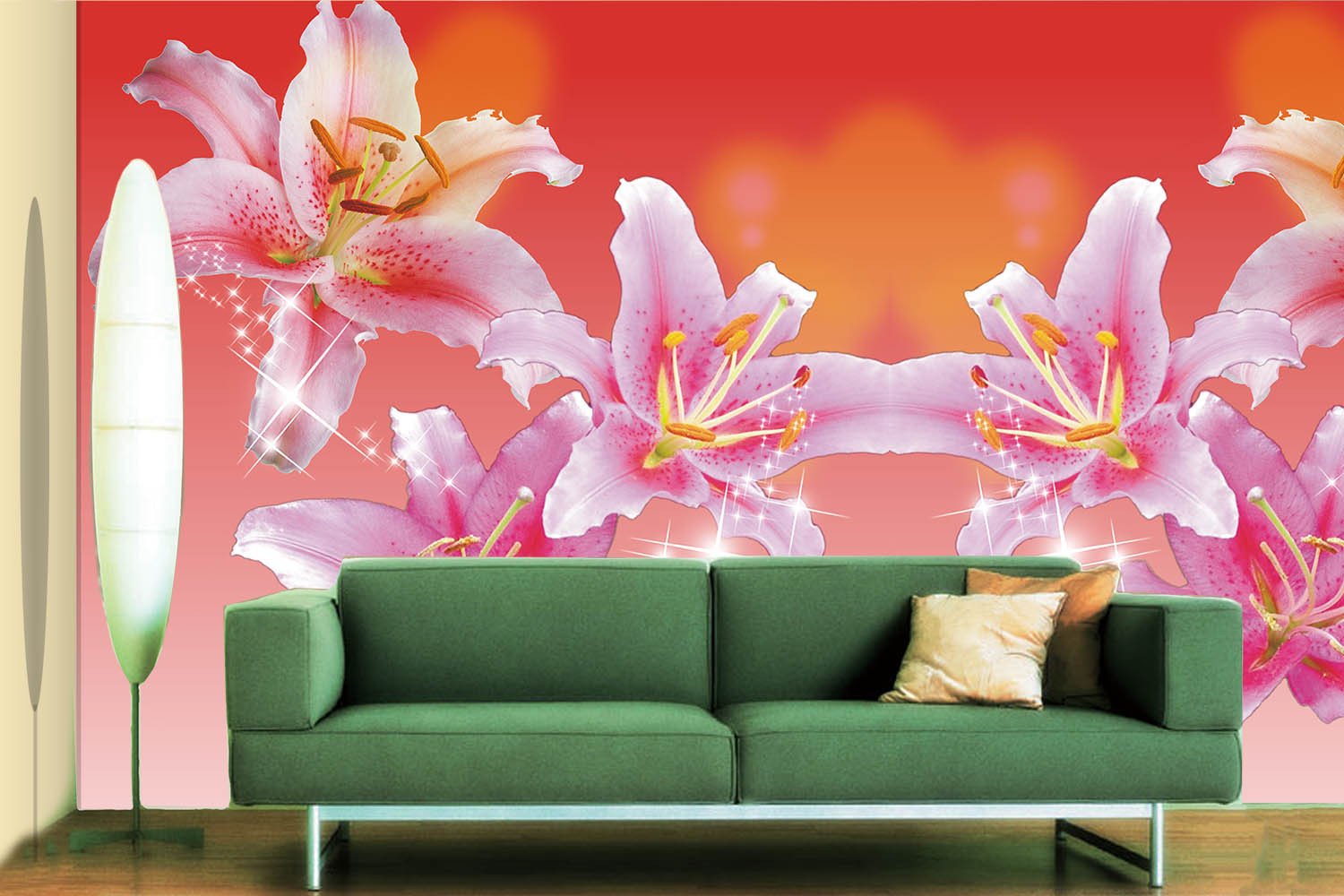 Dazzling Pink Lilies Wallpaper AJ Wallpaper 