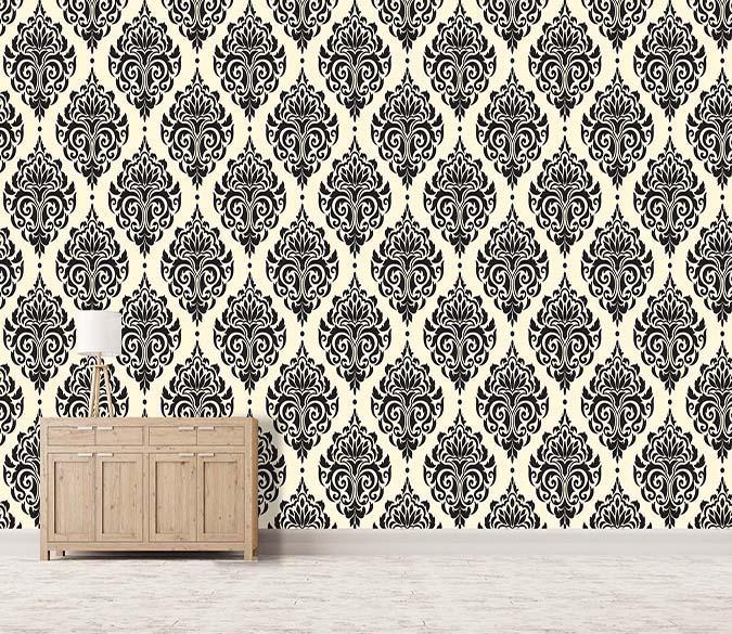 3D Black Flower Pattern 299 Wallpaper AJ Wallpaper 