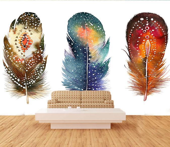 3D Feather Color 016 Wallpaper AJ Wallpaper 