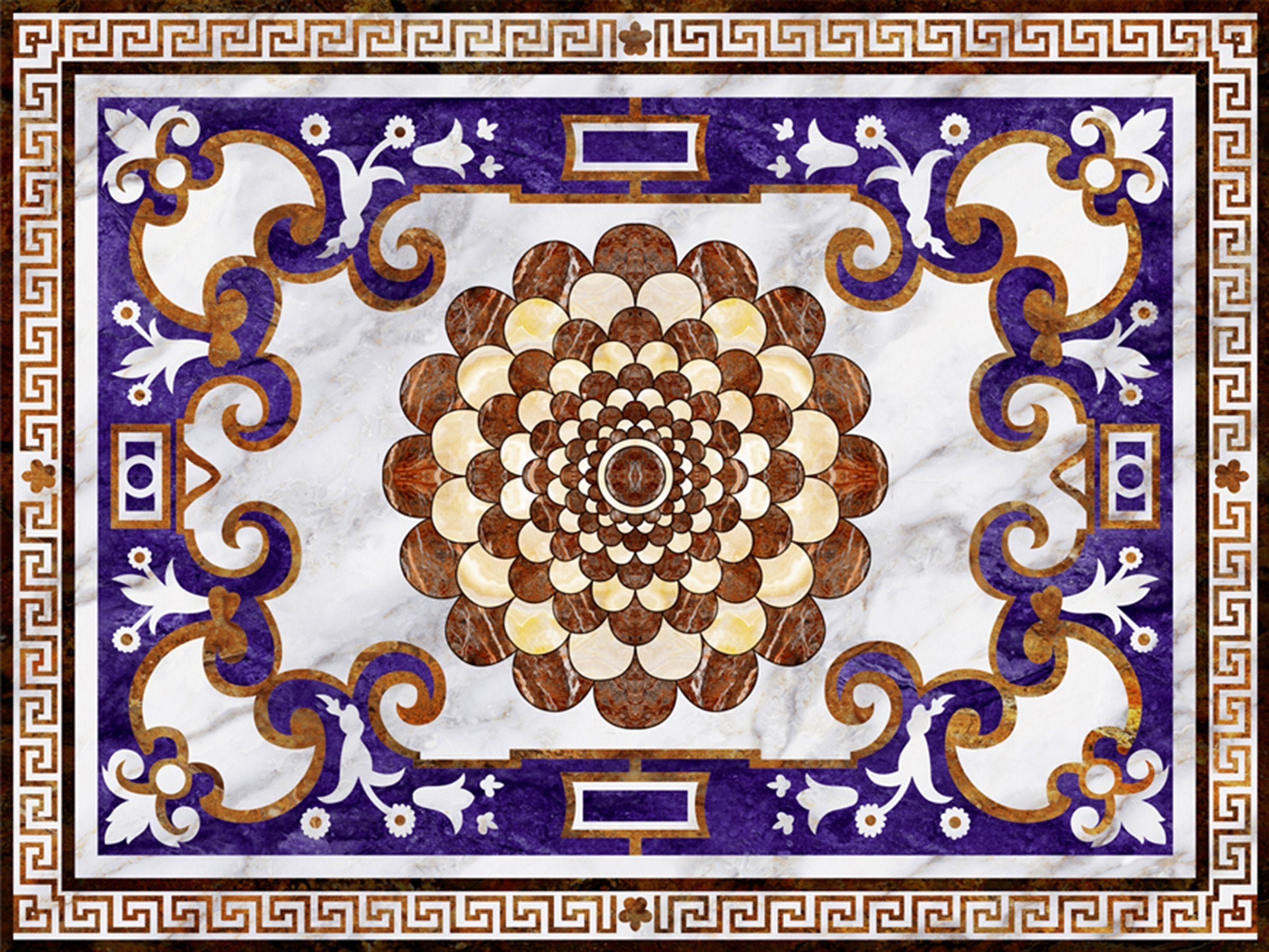 3D Blue Marble Pattern WG412 Floor Mural Wallpaper AJ Wallpaper 2 