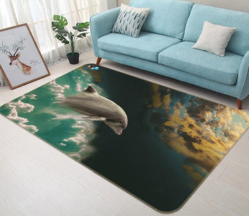 3D Dolphin Cloud 245 Non Slip Rug Mat Mat AJ Creativity Home 