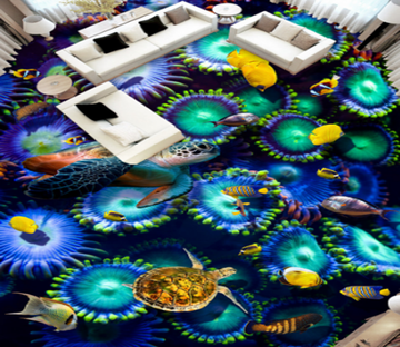 3D Seabed Stone 376 Floor Mural Wallpaper AJ Wallpaper 2 