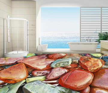 3D Bright Stone 150 Floor Mural Wallpaper AJ Wallpaper 2 