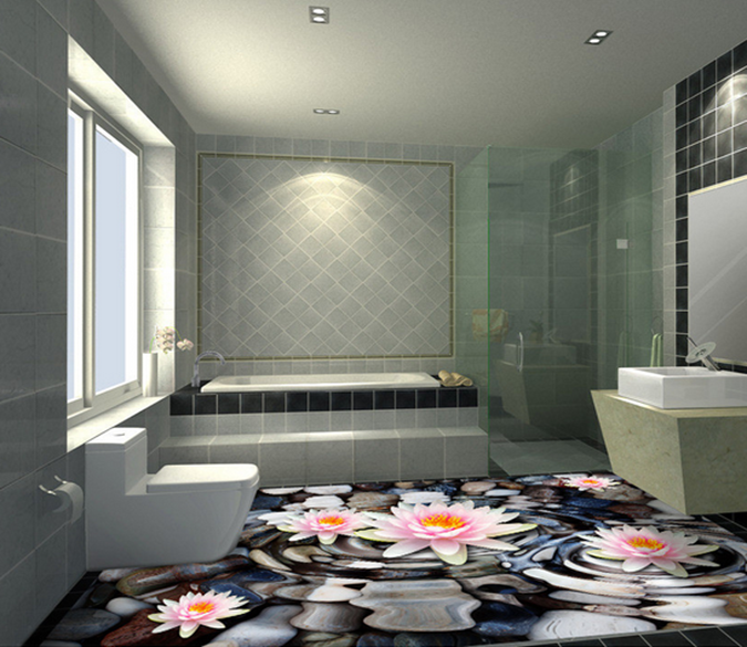 3D Ripple River 202 Floor Mural Wallpaper AJ Wallpaper 2 