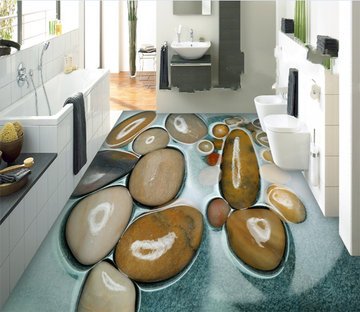 3D Yellow Stone 137 Floor Mural Wallpaper AJ Wallpaper 2 