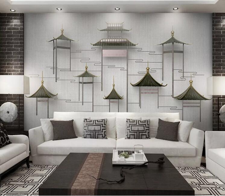 3D Sketch House WC222 Wall Murals