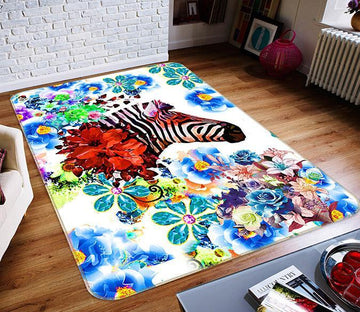 3D Piebald Horse 037 Non Slip Rug Mat Mat AJ Creativity Home 