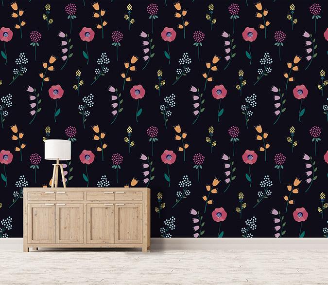 3D Small Red Flowers 095 Wallpaper AJ Wallpaper 