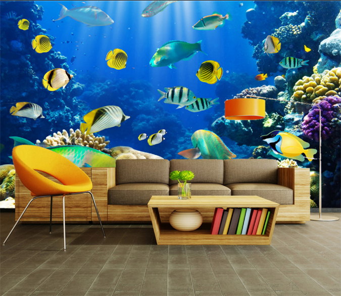 3D Fish School 415 Wallpaper AJ Wallpaper 