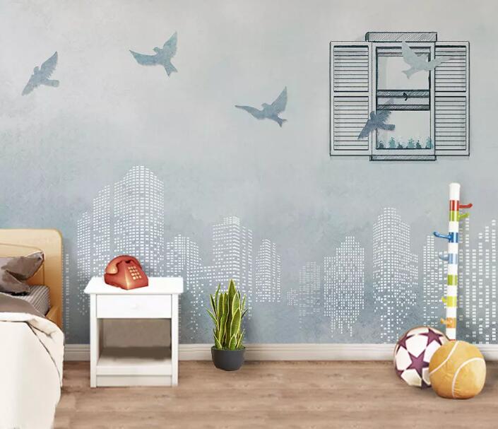 3D Window Pigeon WG846 Wall Murals