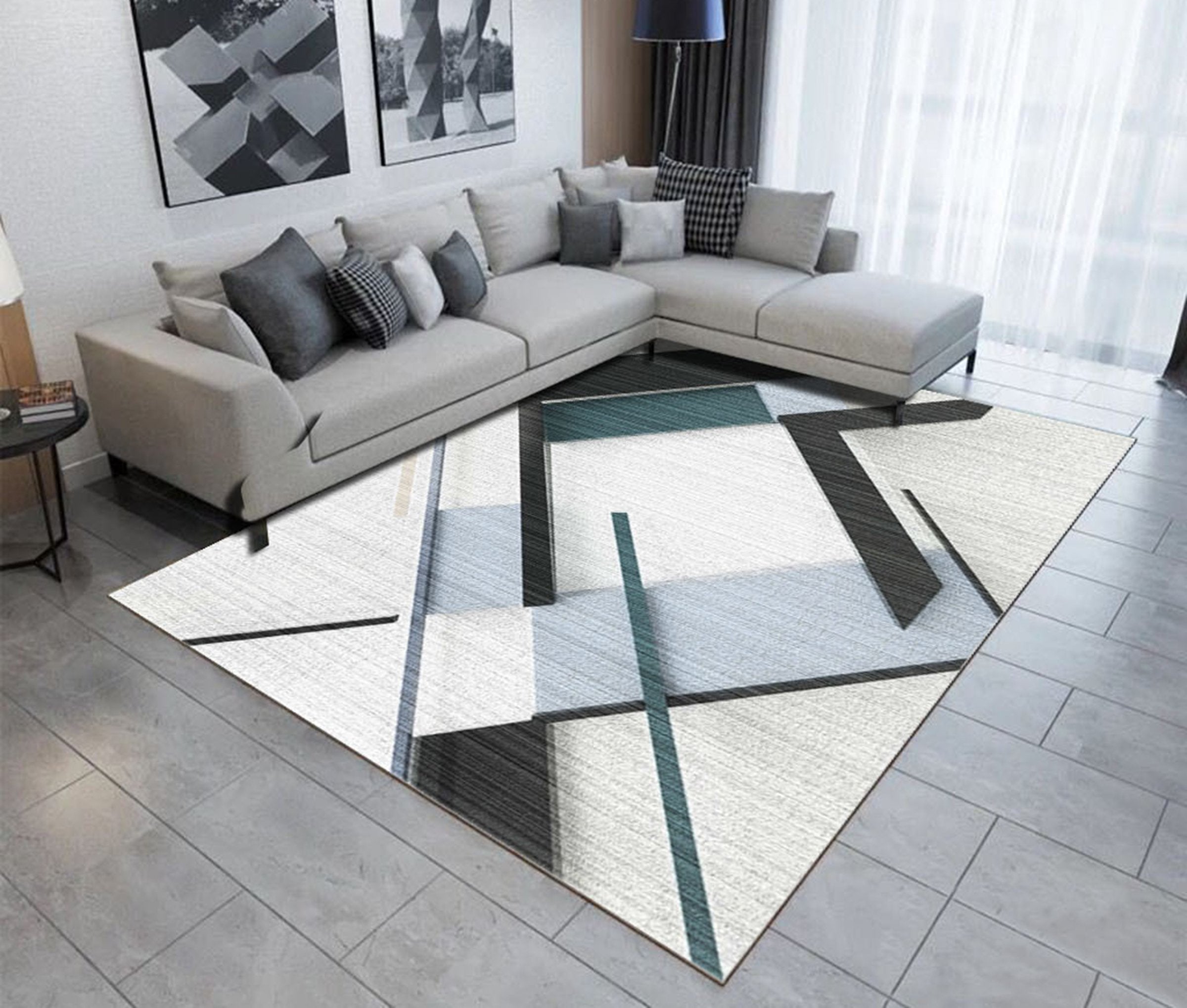 3D Colored Geometric Pattern WG478 Non Slip Rug Mat Mat AJ Creativity Home 