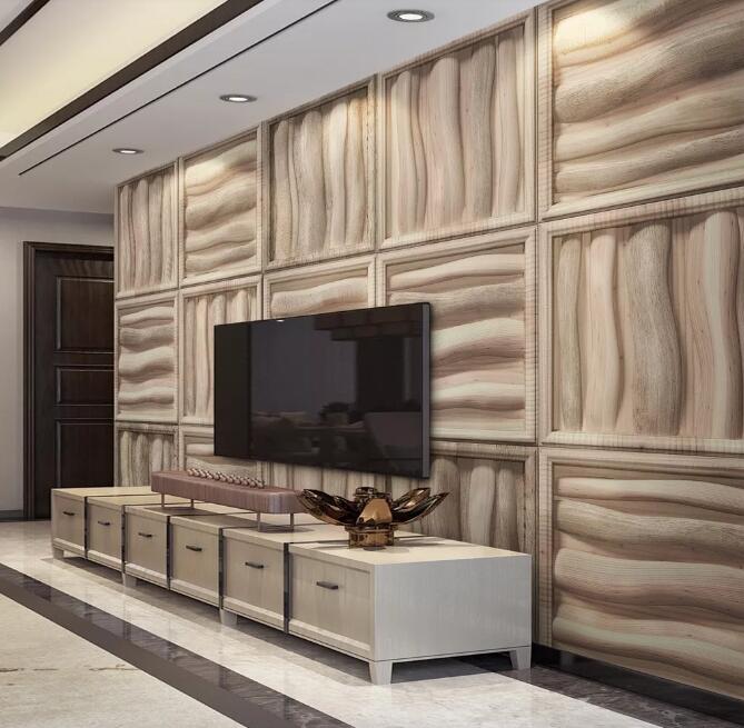 3D Wooden Geometry WG01 Wall Murals Wallpaper AJ Wallpaper 2 