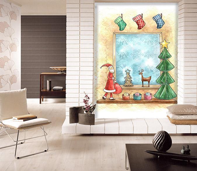 3D Stockings Deer 189 Wallpaper AJ Wallpaper 