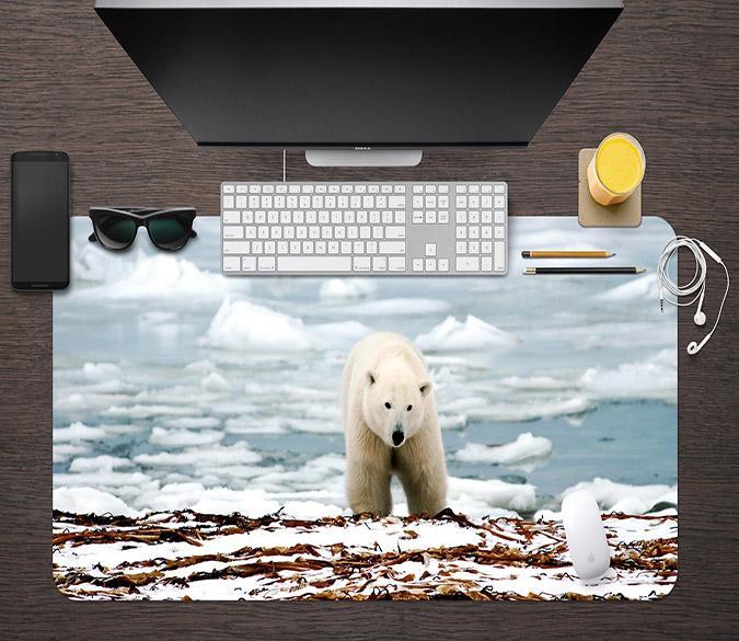 3D Polar Bear 105 Desk Mat Mat AJ Creativity Home 