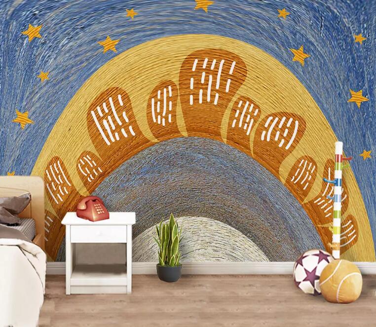 3D Yellow Star WG1040 Wall Murals