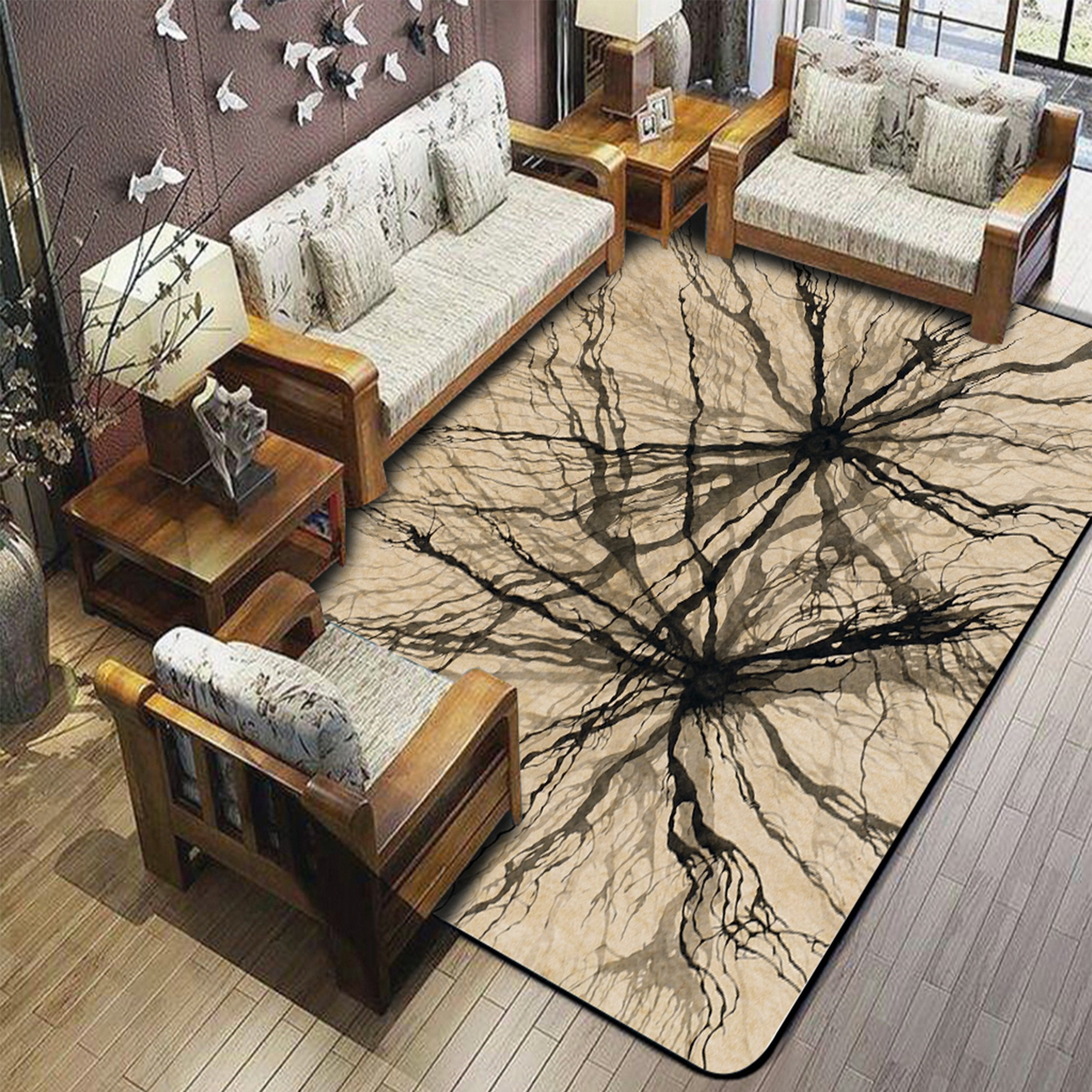 3D Dead Tree WG181 Non Slip Rug Mat Mat AJ Creativity Home 