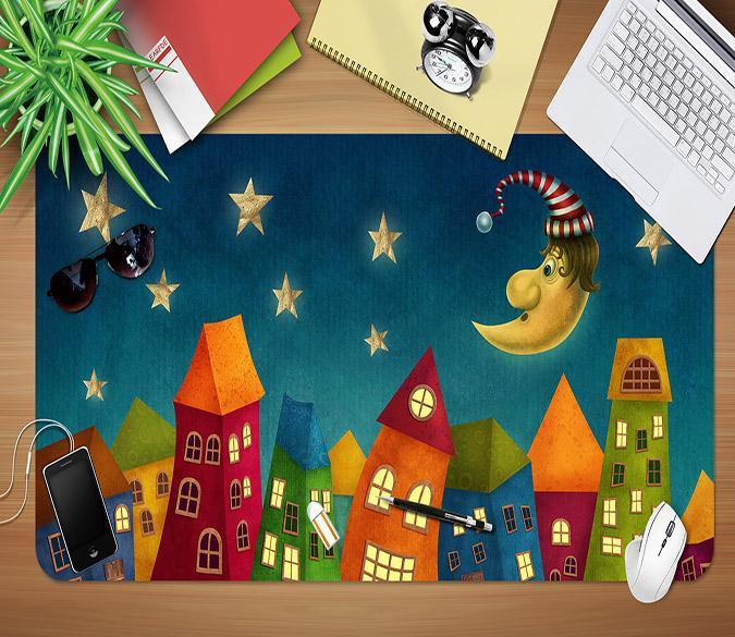 3D Cartoon Moon 199 Desk Mat Mat AJ Creativity Home 