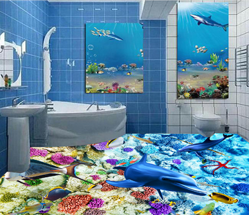 3D Multicolored 006 Floor Mural Wallpaper AJ Wallpaper 2 
