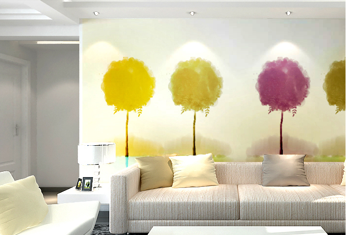 Colorful Trees Wallpaper AJ Wallpaper 