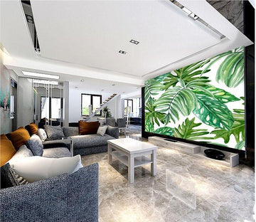 3D Big Green Leaf 212 Wallpaper AJ Wallpaper 