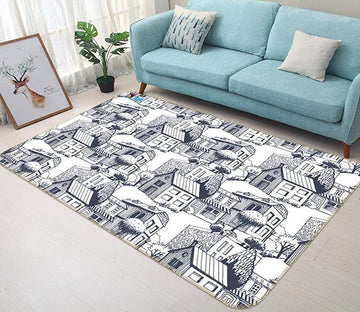 3D Graffiti House 001 Non Slip Rug Mat Mat AJ Creativity Home 