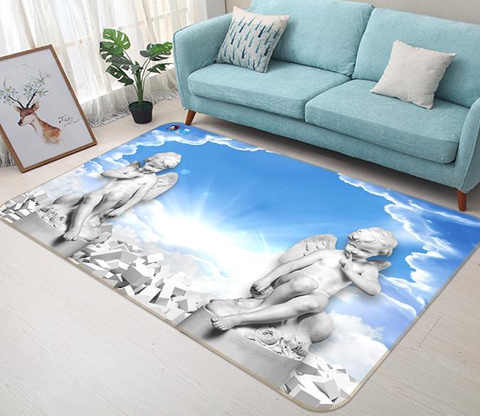3D Carving Angel 560 Non Slip Rug Mat Mat AJ Creativity Home 