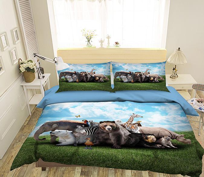 3D Sky Animals 007 Bed Pillowcases Quilt Wallpaper AJ Wallpaper 