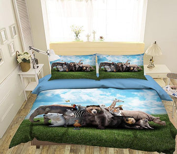 3D Sky Animals 007 Bed Pillowcases Quilt Wallpaper AJ Wallpaper 