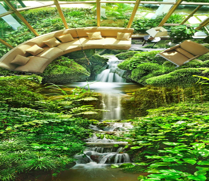 3D River 150 Floor Mural Wallpaper AJ Wallpaper 2 