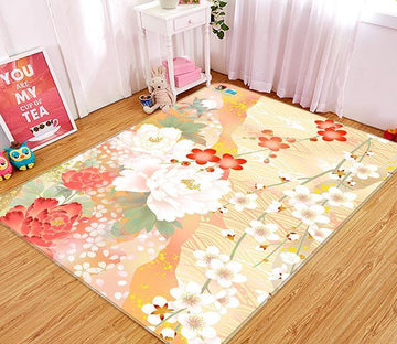 3D Painting Flower 060 Non Slip Rug Mat Mat AJ Creativity Home 