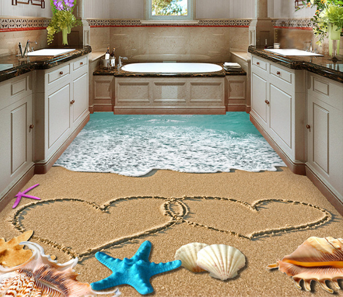 3D Romantic Sea 063 Floor Mural Wallpaper AJ Wallpaper 2 