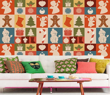 3D Pattern Snowman 112 Wallpaper AJ Wallpaper 